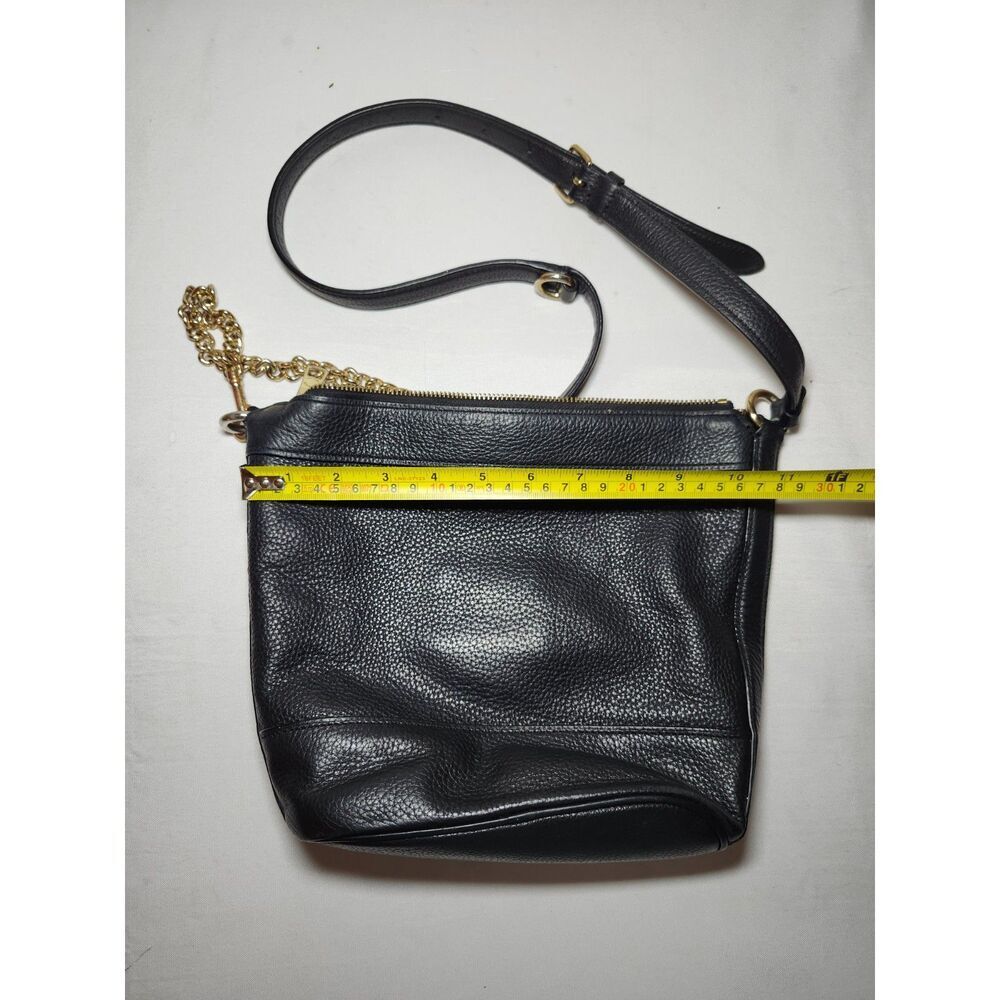 Coach Paxton Duffle Bag Black Pebbled Leather Gold Hardware Crossbody Minimalist - Picture 7 of 16